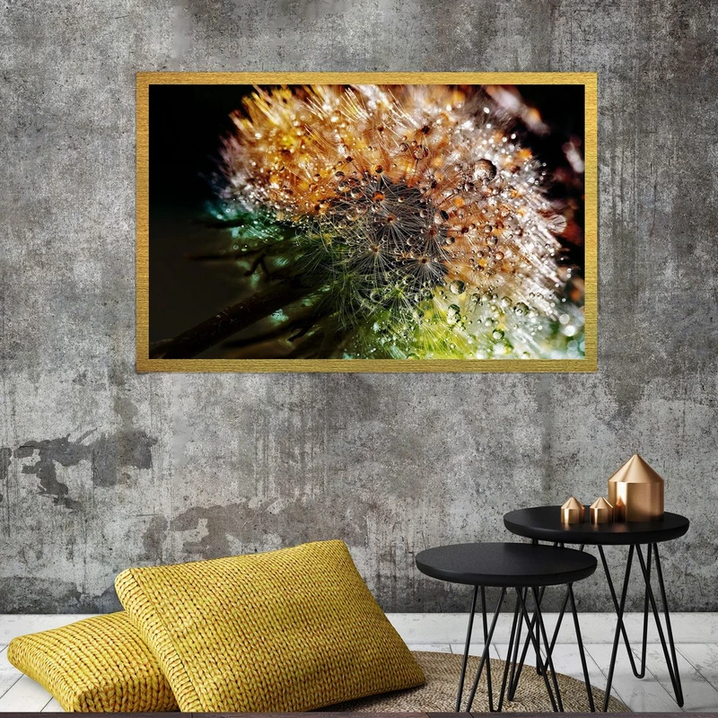 تابلو بکلیت طرح قاصدک و شبنم مدل قاب شاسی T-S8545