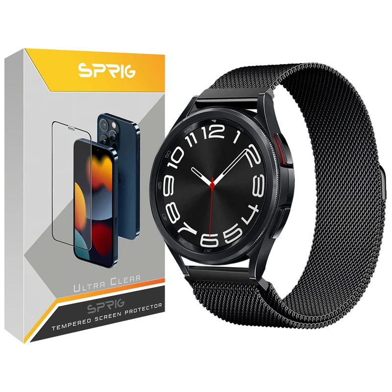  بند اسپریگ مدل Milanese مناسب برای ساعت هوشمند سامسونگ Galaxy Watch 6 Classic 43mm / Watch 6 Classic 47mm