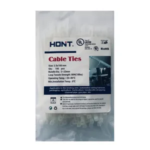 بست كمربندی هونت مدل HT-2.5x100-10Pack بسته 1000 عددي