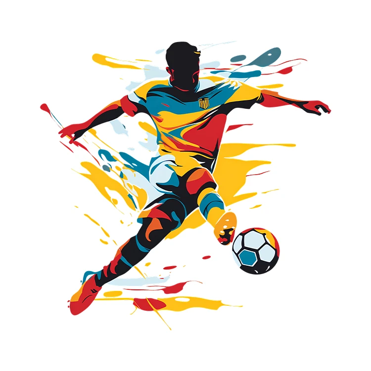 استیکر پارچه و لباس پاد آفرین مدل ورزشی طرح فوتبال کد S3761