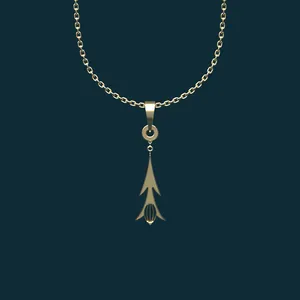 گردنبند طلا 18 عیار زنانه مدوپد مدل هندسی کد AA2-1-1094