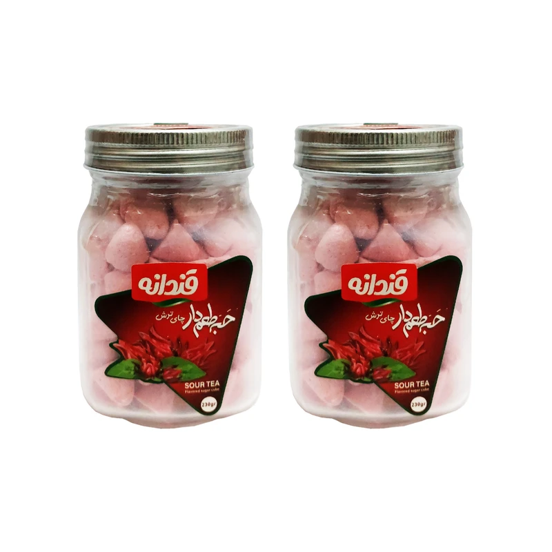 حبه قند مخروطی چای ترش قندانه - 230 گرم بسته 2 عددی