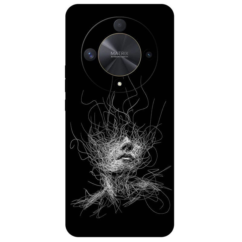  کاور مگافون طرح اسکچ صورت مدل 7423 مناسب برای گوشی موبایل آنر X9B