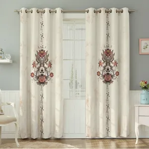 پرده نیروانا طرح سنتی  مدل مخمل کد 8449سایز 140×280 سانتی متر