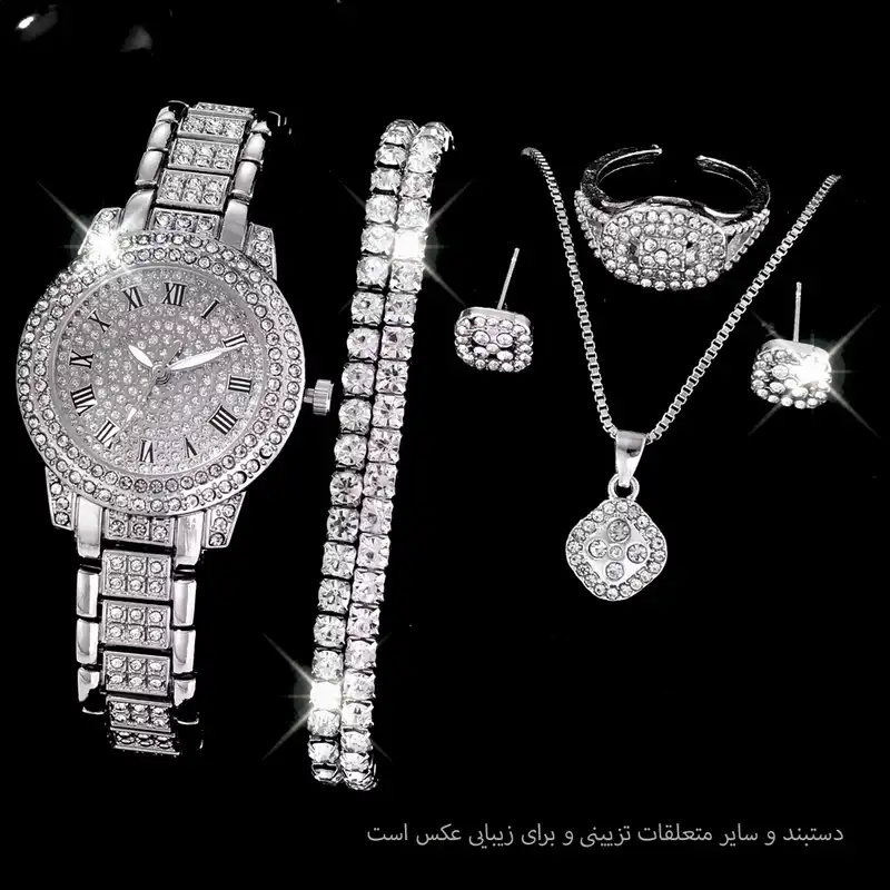 ساعت مچی عقربه ای زنانه مدل فول نگین یونانی کد N1