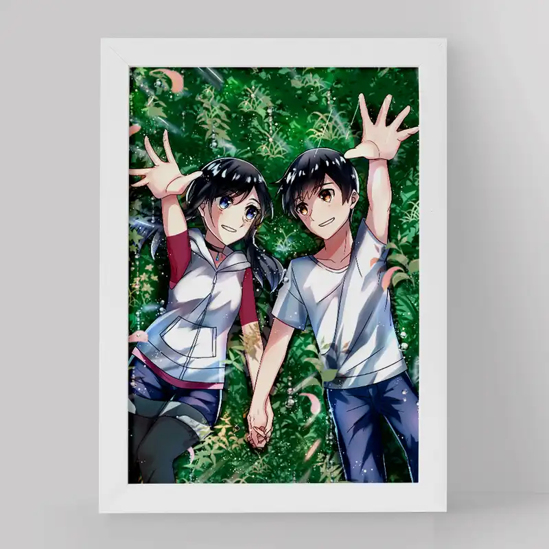 تابلو خندالو مدل هداکا و هینا انیمه تغییر آب و هوا با تو کد 17610