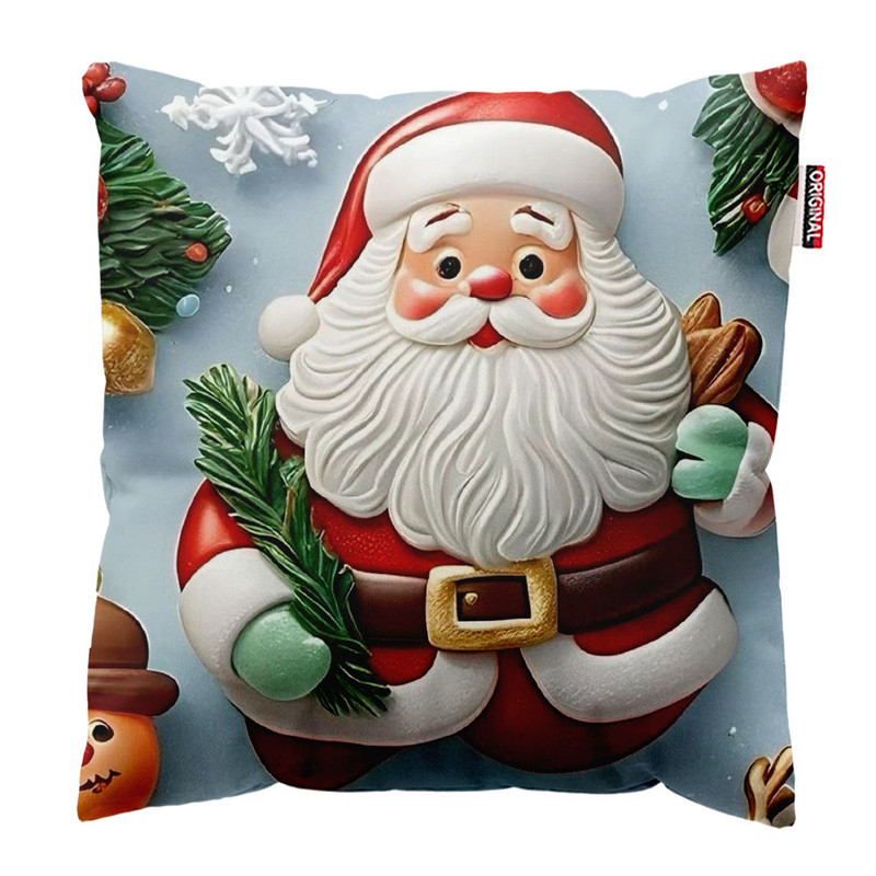 کوسن پاد آفرین طرح بابانوئل کریسمس کد 2656 سایز 30*30 سانتی متر