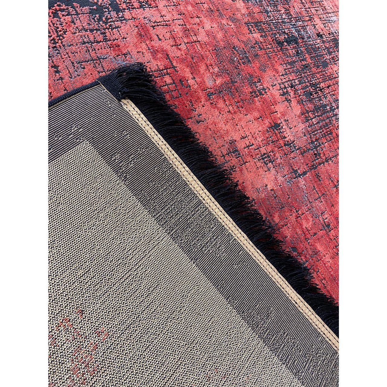 فرش ماشینی امپریال آنجل مدل مدرن زمینه قرمز