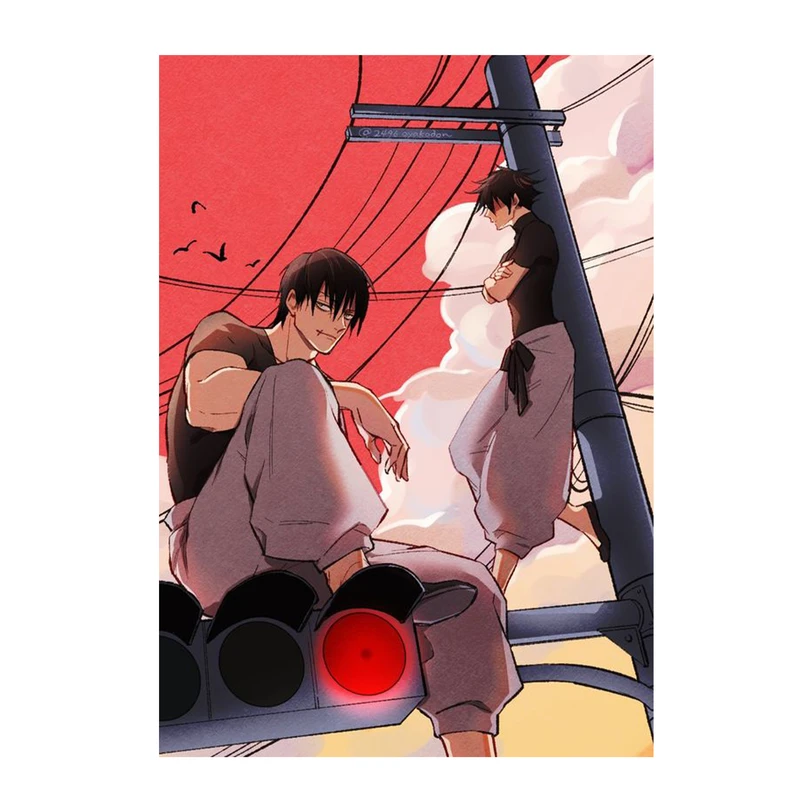 استیکر لپ تاپ و موبایل مدل انیمه طرح جوجوتسو کایسن توجی فوشیگورو Jujutsu Kaisen Toji Fushiguro کد 437