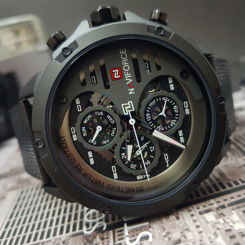 ساعت مچی عقربه‌ای مردانه کوارتز کورنوگراف نیوی فورس مدل 15049