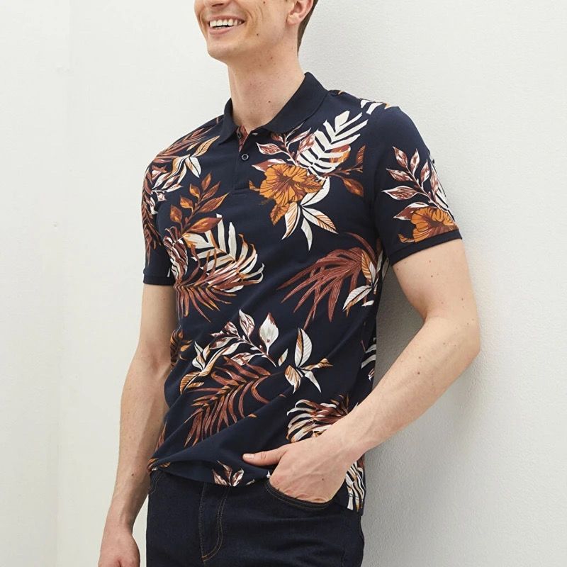 پولوشرت آستین کوتاه مردانه ال سی وایکیکی مدل هاوایی فول پنبه - - 5
