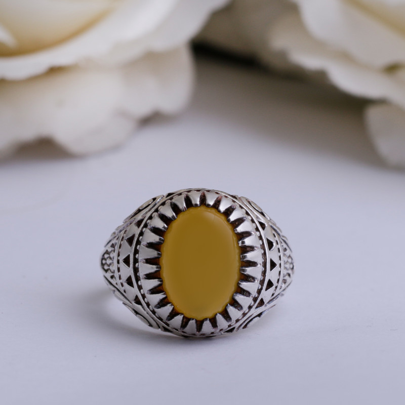 انگشتر نقره مردانه مدل عقیق کد MR0080 انگشتر نقره مردانه مدل عقیق کد MR0080