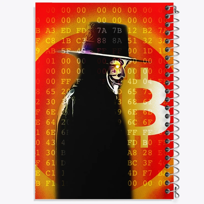 دفتر مشق 50 برگ خندالو طرح بیت کوین (Bitcoin) کد F905