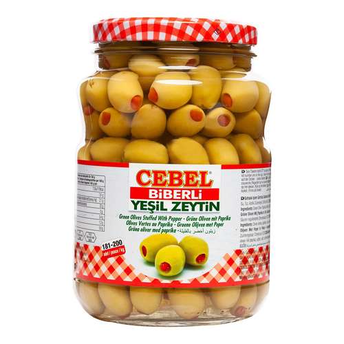 کنسرو زیتون جبل با مغز فلفل - 900 گرم