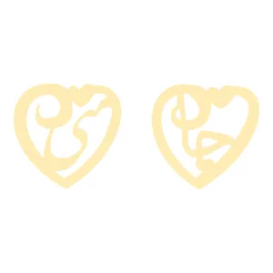 گوشواره طلا 18 عیار زنانه کرابو طرح جان منی مدل Kr5069