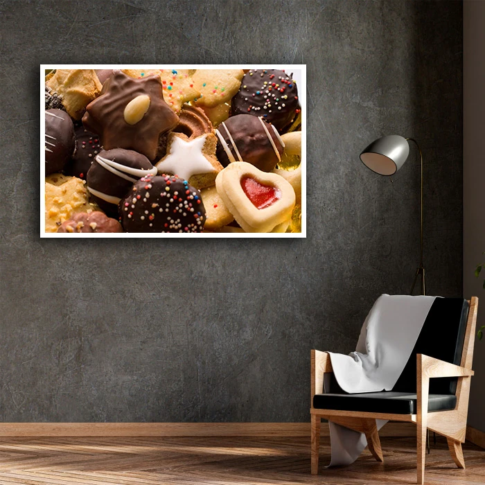 تابلو نوری بکلیت طرح شکلات و شیرینی مدل W-D1882