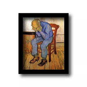 تابلو مدل آثار ونگوگ طرح پیرمرد غمگین در آستانه ابدیت