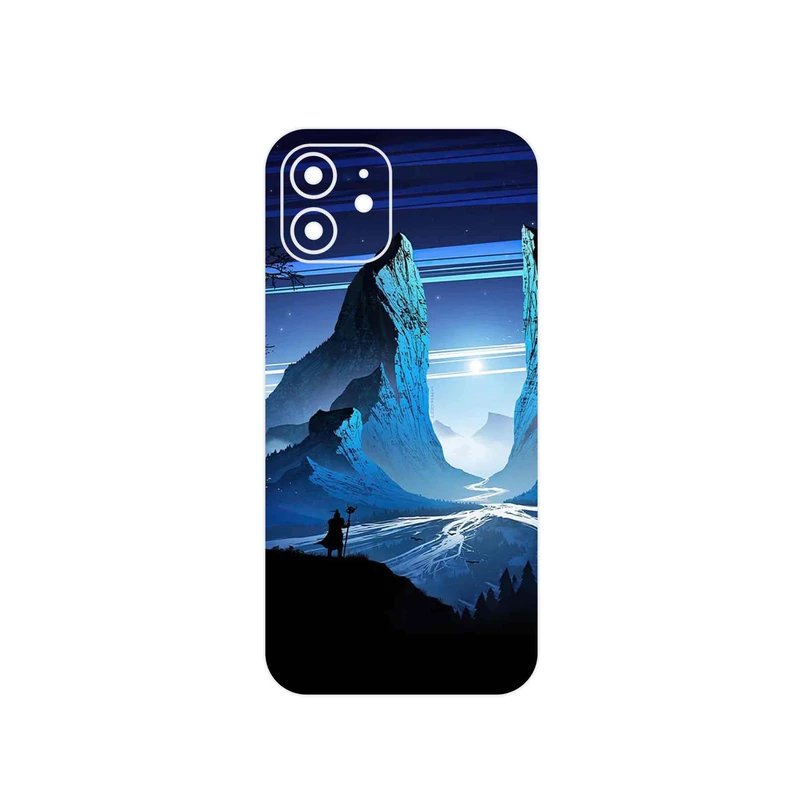 برچسب پوششی ماهوت مدل Blue Mountains Digital Art مناسب برای گوشی موبایل اپل iPhone 12