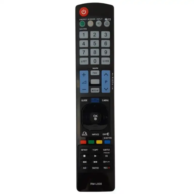 ریموت کنترل تلویزیون ال جی مدل Rm-L930 به همراه باتری نیم قلمی بسته 2 عددی