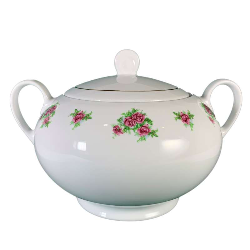 سوپ خوری چینی زرین ایران مدل ایتالیا اف طرح بیدگل درجه سه