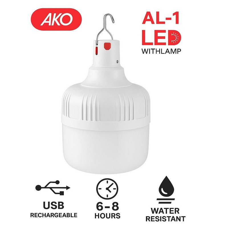 چراغ آویز چادر مدل AKO -AL-1 با نور مهتابی