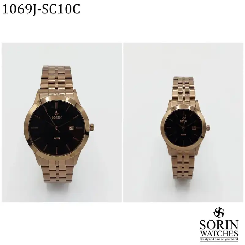 ست ساعت مچی عقربه ای زنانه و مردانه سورین مدل GL1069J-SG10G