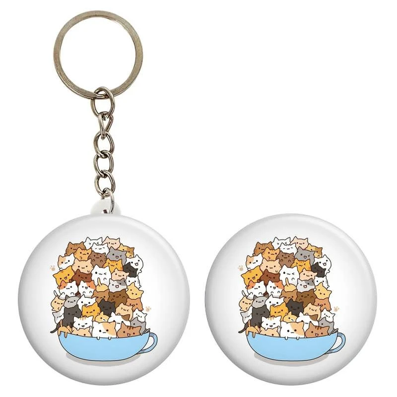 پیکسل گالری باجو طرح حیوان گربه ملوس کد cat 59 به همراه جاکلیدی