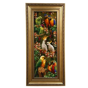 تابلو فرش دستباف مدل باغ پرندگان کد 23