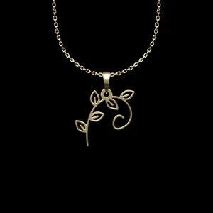 گردنبند طلا 18 عیار زنانه مدوپد مدل برگ کد L2-1-1219