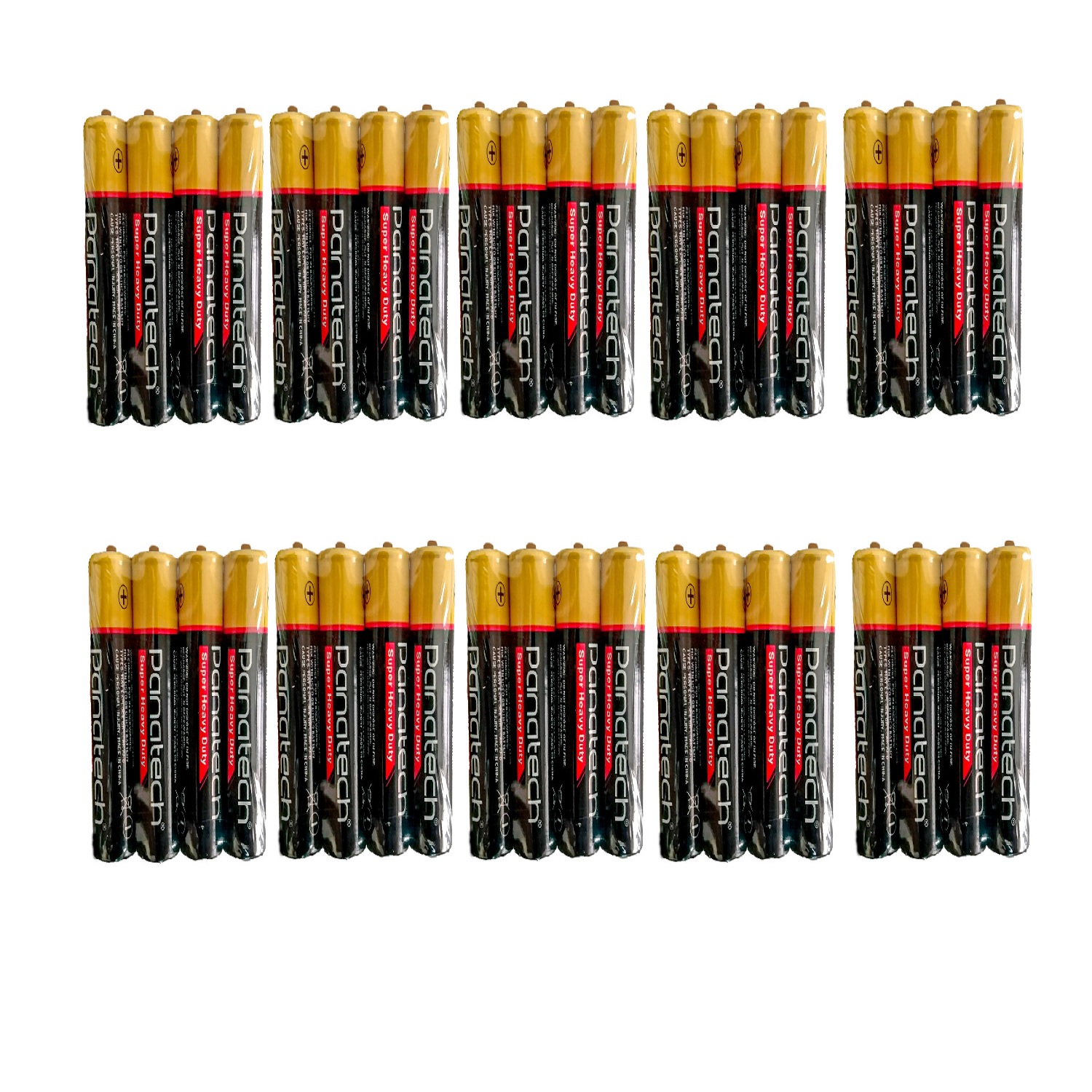 باتری نیم قلمی پاناتک مدل Zinc Carbon R03 AAA Shrink بسته 40 عددی