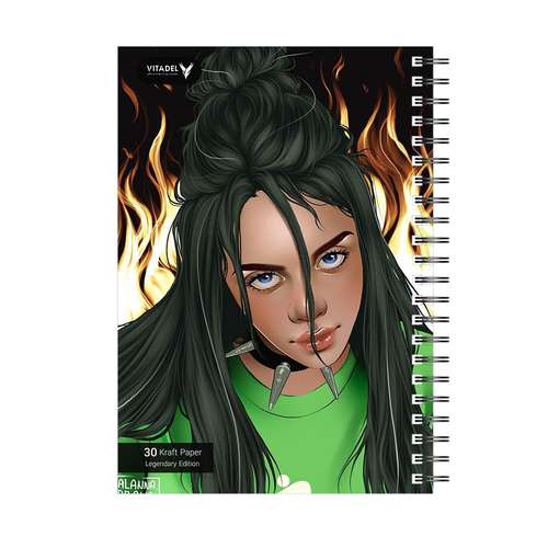 دفتر ویتادل طرح بیلی آیلیش مدل Billie Eilish 4