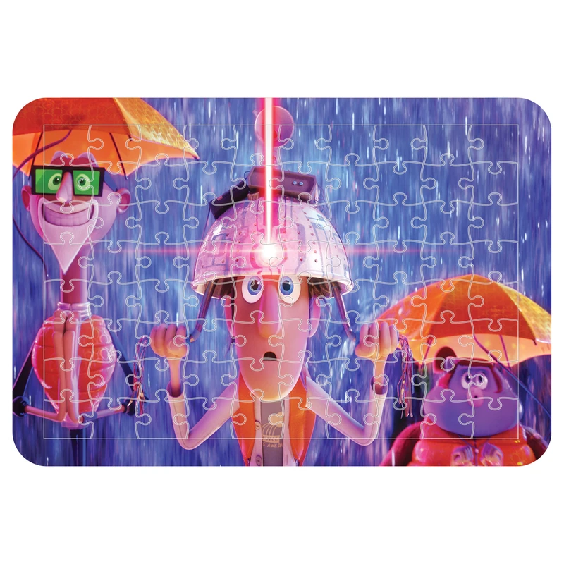 پازل 54 تکه مدل CHB1407 طرح انیمیشن ابری با احتمال بارش کوفته قلقلی