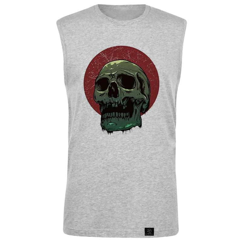 تاپ مردانه 27 مدل Skull کد P38 رنگ طوسی