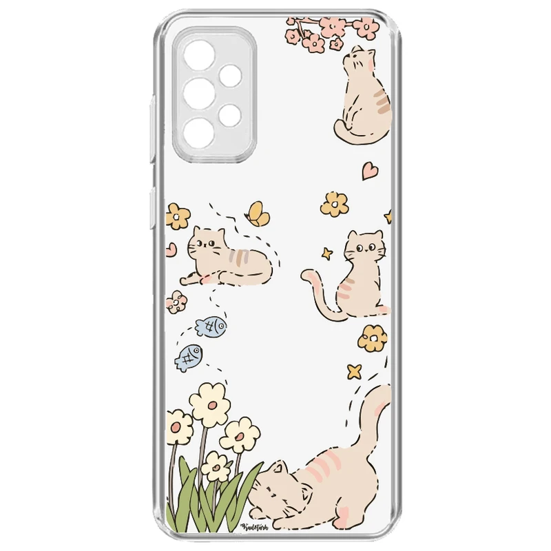 کاور مدل Cat & Flowerمناسب برای گوشی موبایل سامسونگ Galaxy A53