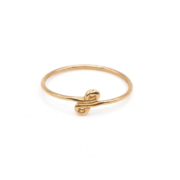 انگشتر طلا 18 عیار زنانه کاج گلد گالری مدل گره پاپیونی 