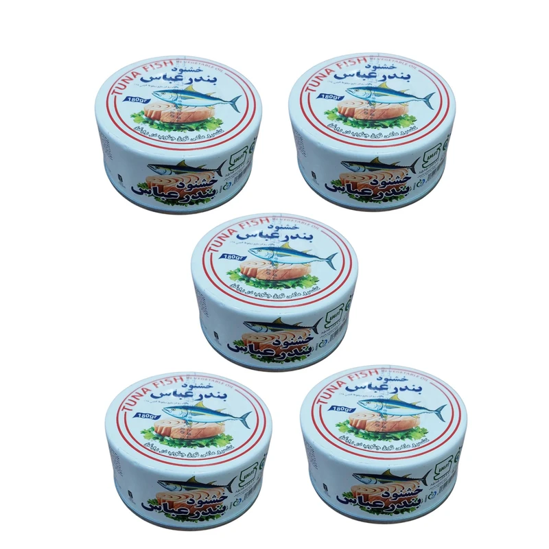 کنسرو ماهی گیدر و هوور خشنود بندرعباس در روغن گیاهی - 180 گرم بسته 5 عددی