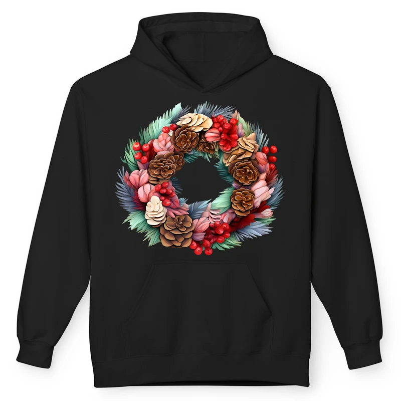 هودی مردانه پاد آفرین مدل کریسمس کد 62 طرح گل