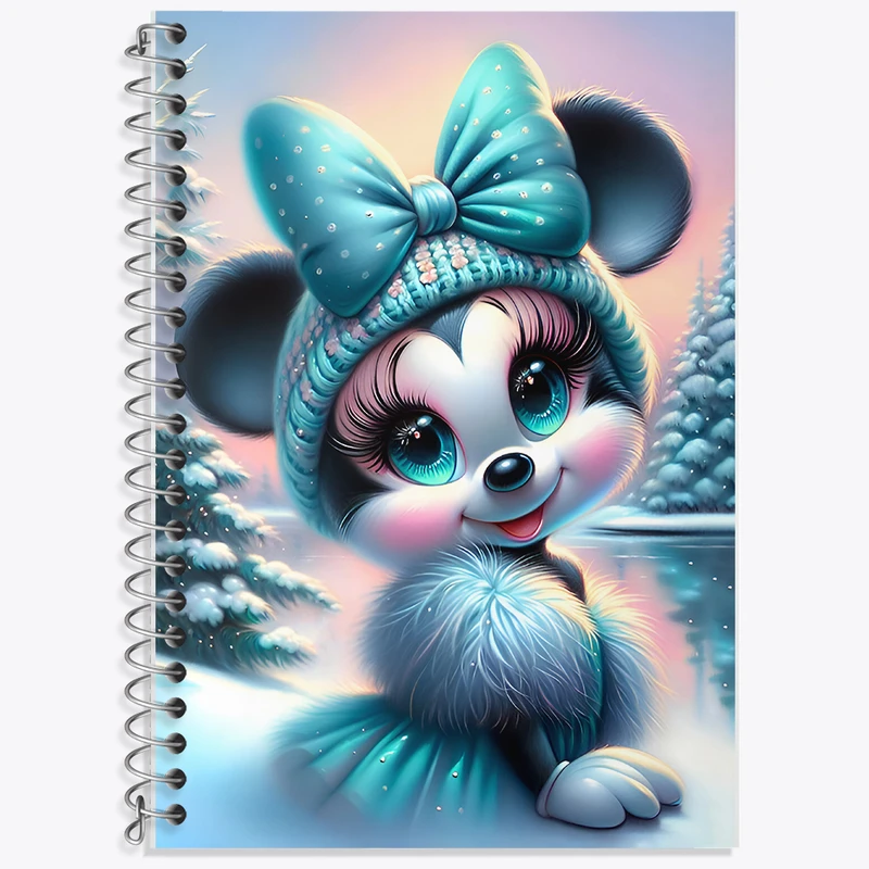 دفتر زبان 50 برگ خندالو مدل سه خط طرح میکی موس کیوت کد F7122