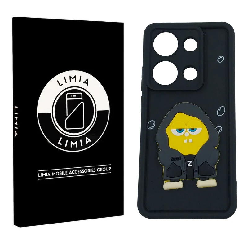 کاور لیمیا مدل سولید لنزدار طرح عروسکی برجسته مناسب برای گوشی موبایل شیائومی Redmi Note 13 Pro 4G/Poco M6 Pro 4G