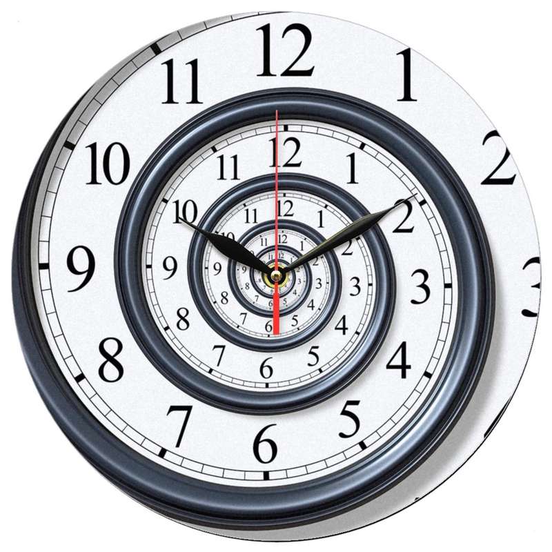 ساعت دیواری مدل 1179 طرح انتزاعی مارپیچ بی نهایت