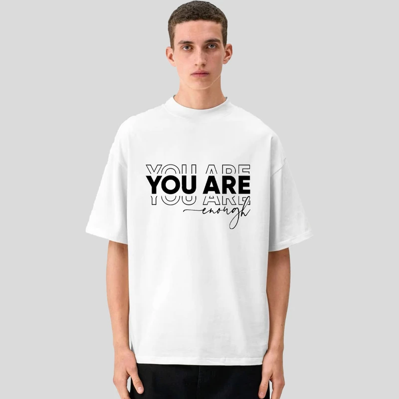 تی شرت مردانه آستین سه ربع پنبه دورو مدل you are