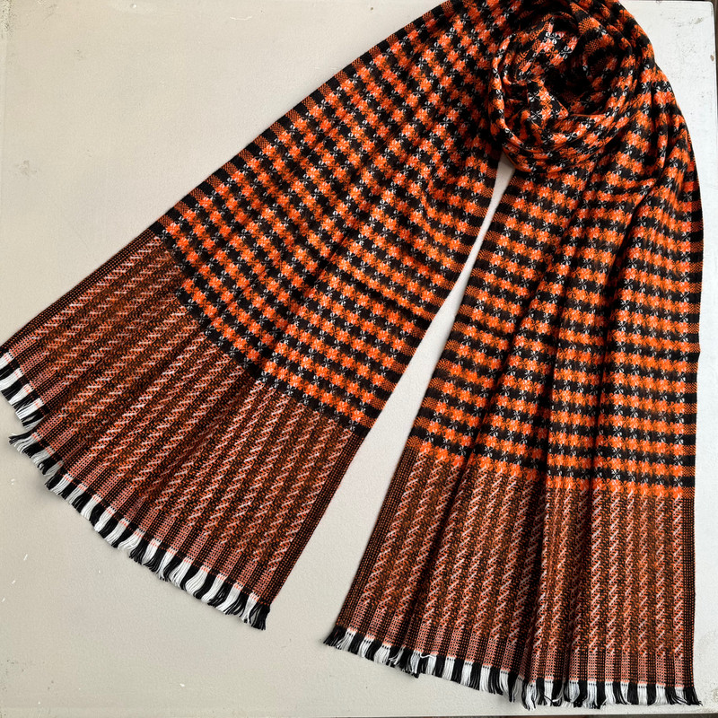 شال زنانه مدل موهر چهار خانه راه راه