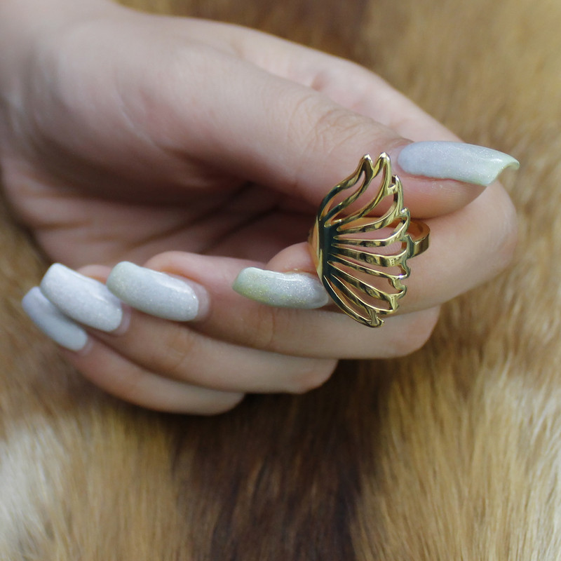 انگشتر زنانه طرح بال کد S128