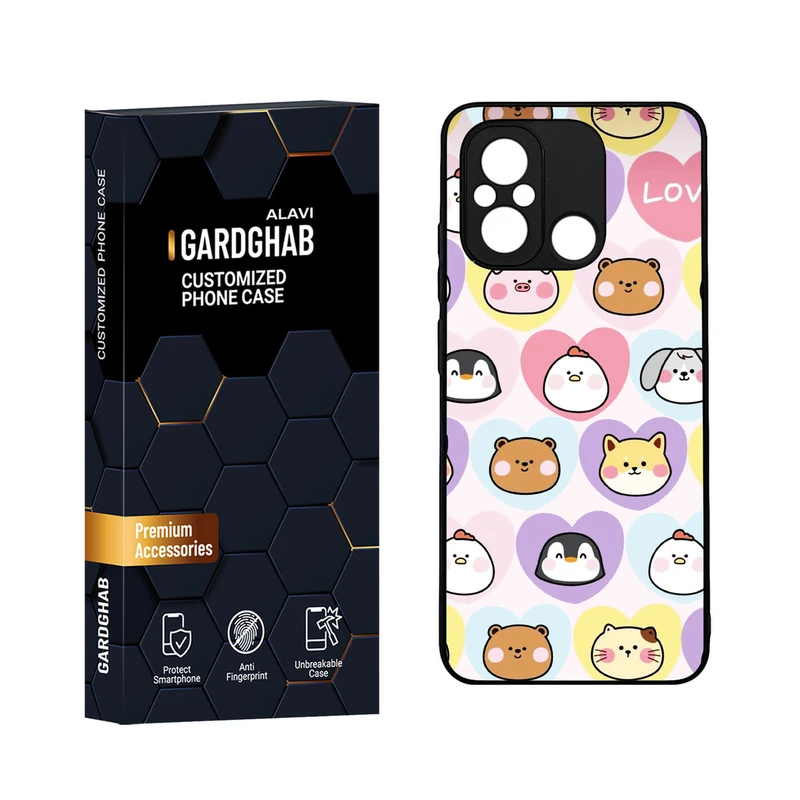 کاور گارد قاب مدل دورژله ای فانتزی مناسب برای گوشی موبایل شیائومی Poco C55 / Redmi 12c