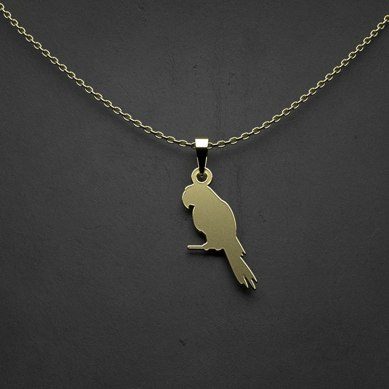 گردنبند طلا 18 عیار زنانه مدوپد مدل طوطی کد CC2-1-1151