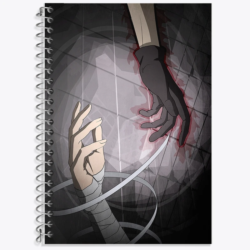 دفتر زبان 50 برگ خندالو مدل دو خط طرح انیمه سگ های ولگرد بانگو کد F2382