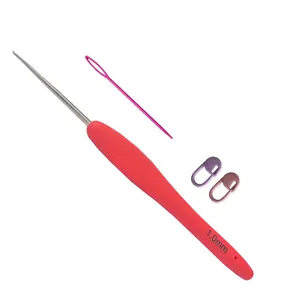 قلاب بافتنی مدل ZHL-1.0 کد 1.0 به همراه سنجاق نشانه گذار بافتنی و سوزن دوخت کاموا مجموعه 4 عددی