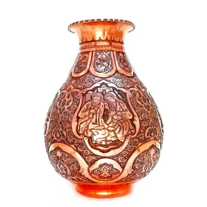 گلدان قلمزنی طرح هندی