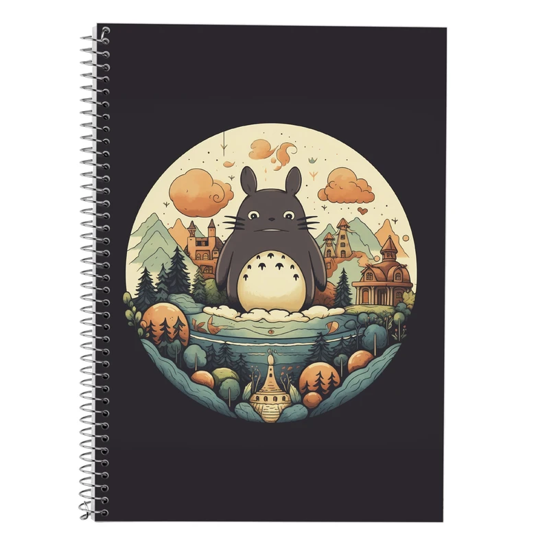 دفتر زبان 50 برگ مدوپد مدل سه خط طرح Ghibli کد DF2509