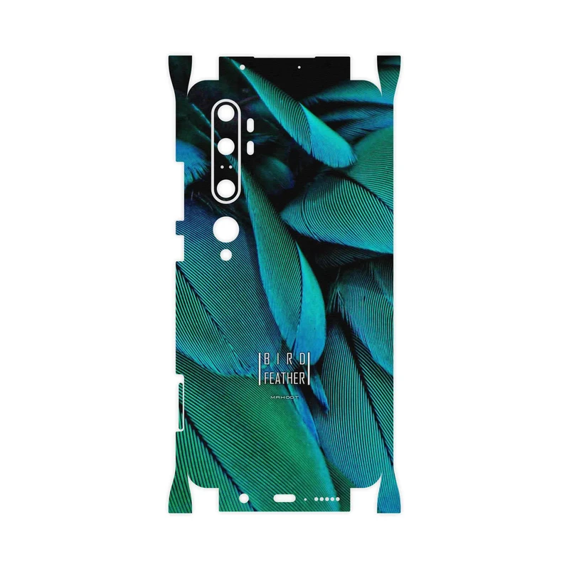 برچسب پوششی ماهوت مدل Green Feather-FullSkin مناسب برای گوشی موبایل شیائومی Mi Note 10 Pro